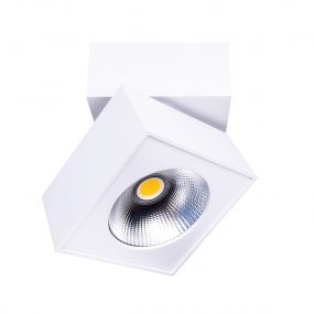 Maxlight Artu - opbouwspot - 10 x 10 x 10 cm - 15W LED incl. - wit (stockopruiming!)