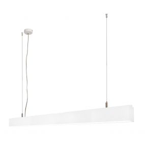 Lichtkoning Linear - hanglamp - 113,5 x 5 x 200 cm - 36W LED incl. dimbaar - wit - warm witte lichtkleur
