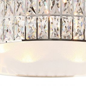 Maxlight Diamante - plafondverlichting - Ø 38 x 13 cm - chroom