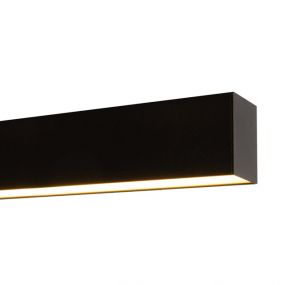 Lichtkoning Linear - plafondverlichting - 170 x 6,5 x 5 cm - 54W LED incl. - zwart - warm witte lichtkleur