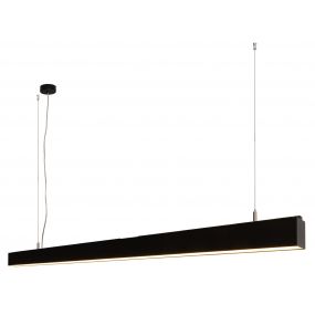 Lichtkoning Linear - hanglamp - 170 x 5 x 200 cm - 54W LED incl. dimbaar - zwart - warm witte lichtkleur