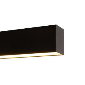 Lichtkoning Linear - plafondverlichting - 57 x 6,5 x 5 cm - 18W LED incl. - zwart - warm witte lichtkleur