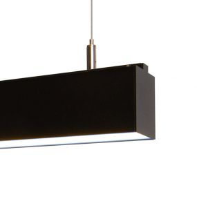 Lichtkoning Linear - hanglamp - 57 x 5 x 200 cm - 18W LED incl. - zwart - witte lichtkleur