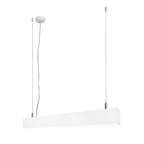 Lichtkoning Linear - hanglamp - 57 x 5 x 200 cm - 18W LED incl. dimbaar - wit - warm witte lichtkleur