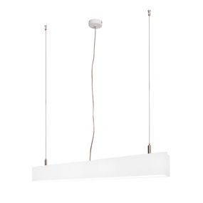 Lichtkoning Linear - hanglamp - 57 x 5 x 200 cm - 18W LED incl. dimbaar - wit - warm witte lichtkleur