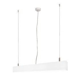 Lichtkoning Linear - hanglamp - 57 x 5 x 200 cm - 18W LED incl. - wit - warm witte lichtkleur