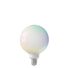 Calex Smart LED lamp - Ø 12,5 x 17,2 cm - E27 - 7,5W - dimfunctie en instelbare lichtkleur via app - 1800 tot 3000K - RGB + W