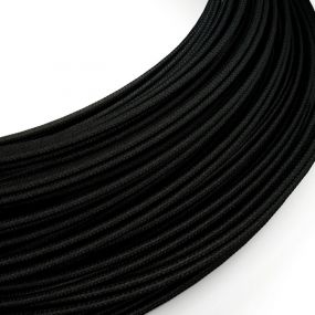 Creative Cables - rol textielsnoer voor max. 48V en 2A - per meter - zwart