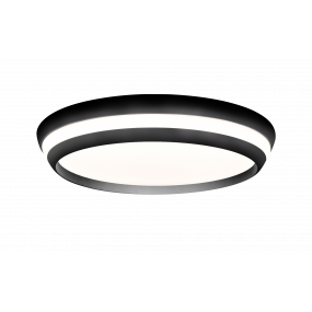 Lutec Cepa - plafondverlichting - slimme verlichting - Lutec Connect - Ø45 x 8,15 cm - 40W LED incl. - dimfunctie en instelbare lichtkleur via app - zwart
