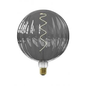 Calex Dijon Smokey LED lamp - Ø 20 x 25,6 cm - E27 - 4W dimbaar - 2000K - gerookt