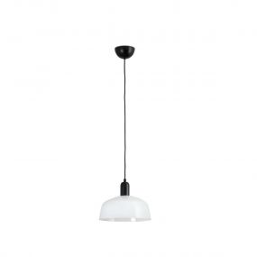 Faro Tatawin - hanglamp - Ø 25 x 111,5 cm - zwart/melkglas