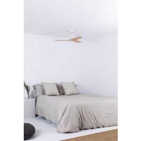 Faro Heywood S - plafondventilator - Ø 90 x 190 cm - 6 snelheden - incl. afstandsbediening - slimme ventilator optie - wit en hout 