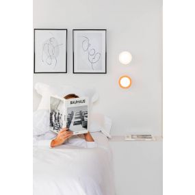 Faro May - plafondlamp - Ø 12 x 8 cm - 4W LED incl. - IP44 - koraal/oranje