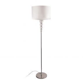 Maxlight Elegance - staanlamp - 160 cm - wit en chroom