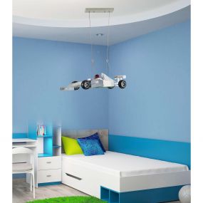 Searchlight Novelty - hanglamp - 66 x 22 x 105 cm - zilver