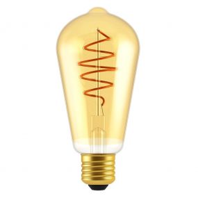 Nordlux LED filament lamp - Ø 6,4 x 10,9 cm - E27 - 5W dimbaar - 2000K - amber