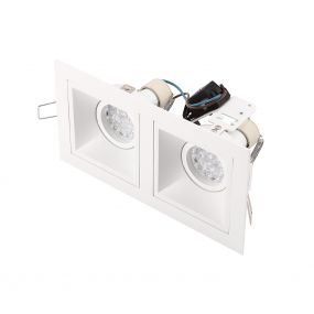Maxlight Hit - inbouwspot 2L - 215 x 115 mm, 195 x 95 mm inbouwmaat - wit