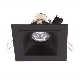 Maxlight Hit - inbouwspot 1L - 115 x 115 mm, 95 x 95 mm inbouwmaat - zwart