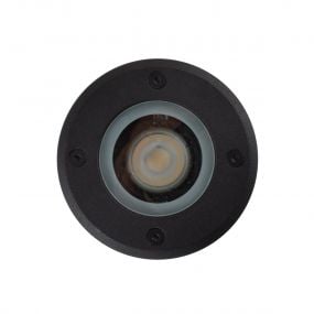Lichtkoning Hades - ronde grondspot voor buiten - Ø 110 mm, Ø100 mm inbouw - IP67 - zwart