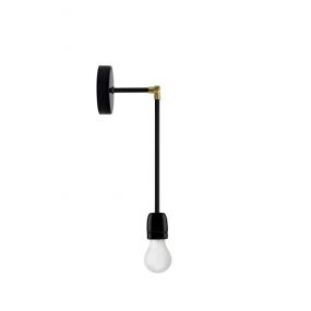 Zangra Porselein - wandlamp & hanglamp - 43 cm - zwart en messing