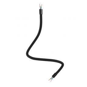 Creative Cables - Flexibele buis bekleed met textiel - 60 cm - zwart