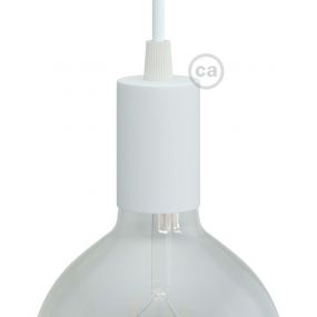Creative Cables - E27 fitting met conische plastieken kabelhouder - Ø 4,2 x 6,2 cm - wit