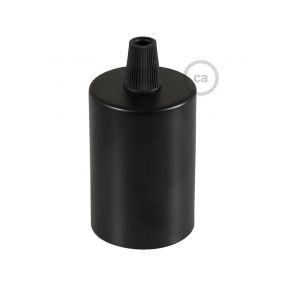 Creative Cables - E27 fitting met conische plastieken kabelhouder - Ø 4,2 x 6,2 cm - zwart