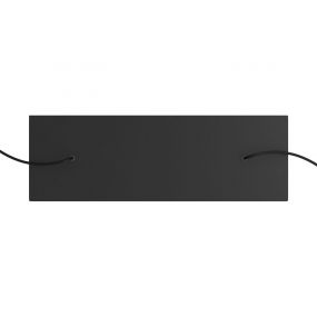 Creative Cables - Rose-One Rechthoekig plafondrozet voor 2 lichtpunten - 67,5 x 22,5 cm - zwart