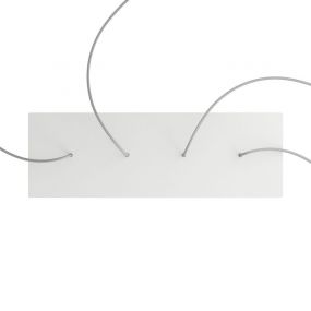 Creative Cables - Rose-One Rechthoekig plafondrozet voor 4 lichtpunten - 67,5 x 22,5 cm - wit