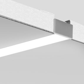 KLUS Giza-ll-t - inbouw LED profiel voor 16mm gipsplaat - 2,6 cm vensterbreedte - 200cm lengte - aluminium
