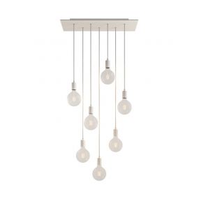 Creative Cables - hanglamp 7L - 67,5 x 130 cm - wit