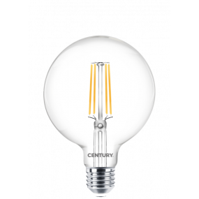 Century Italia LED filament lamp - Ø 9,5 x 14 cm - E27 - 8W niet dimbaar - 2700K - transparant