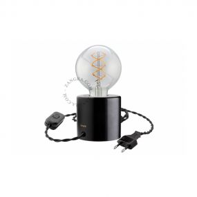 Zangra - tafellamp - ⌀ 8 x 7,5 cm - zwart 