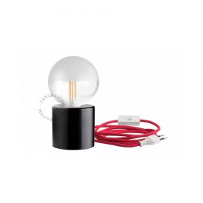 Zangra - tafellamp - ⌀ 8 x 7,5 cm - zwart