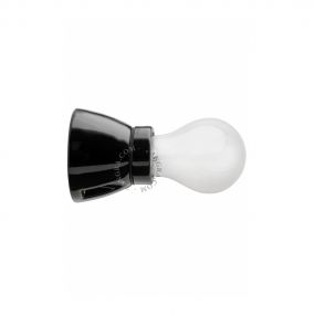 Zangra - plafond/wandverlichting - ⌀ 7,5 x 6 cm - zwart