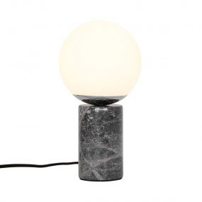 Nordlux Lilly marble - tafellamp - Ø 15 x 28,5 cm - grijs