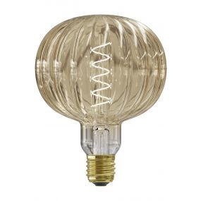Calex Metz Amber LED lamp - Ø 12,5 x 14,5 cm - E27 - 4W dimbaar - 2000K - amber
