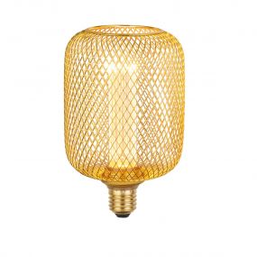 Searchlight Deco LED - Ø 10 x 16,5 cm - E27 - 3,5W dimbaar - 1800K - goud