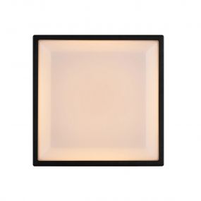 Nordlux Oliver - plafond/wandverlichting - incl. 2 covers - 17,5 x 17,5 x 7 cm - 9W LED incl. - IP54 - zwart 