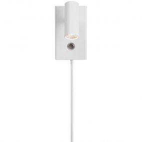 Nordlux Omari - opbouw wandlamp met schakelaar - 7 x 12 x 12 cm - 3 stappen dimmer - 3,2W LED incl. - wit 