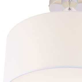 Maxlight Elegance - plafondverlichting - Ø 45 x 35 cm - chroom en wit