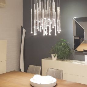 Maxlight Organic - hanglamp - Ø 62 x 190 cm - 33 x 1W + 4 x 3W dimbare LED incl. - chroom