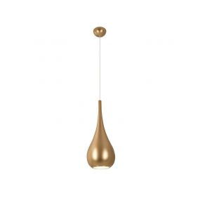 Maxlight Drop - hanglamp - Ø 20 x 120 cm - mat goud