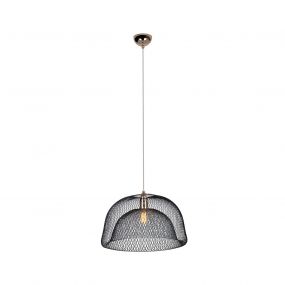 Maxlight Breezy - hanglamp - Ø 46 x 165 cm - mat zwart en goud