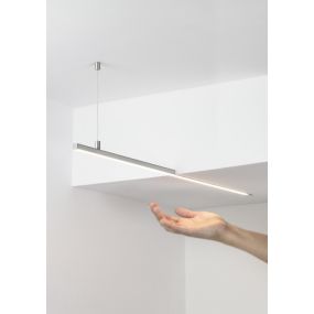 KLUS Tepiko - LED profiel voor 12mm gipsplaat - 4 x 1,49 cm - 200cm lengte - zilveren afwerking