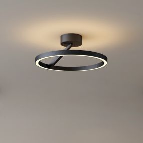 Artdelight Oregon - plafondlamp - Ø 33 x 14,1 cm - 2x 15W dimbare led incl. - zwart