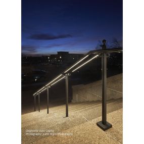 Klus POR - inbouw LED profiel voor trapleuningen - 2,32 cm x 2,29 cm - 201cm lengte - geanodiseerd zilver