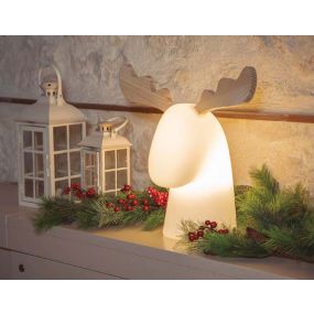 New Garden Rudy 35 - oplaadbare tafellamp via zonne-energie en stekker - 40 x 40 x 30 cm - IP65 - wit