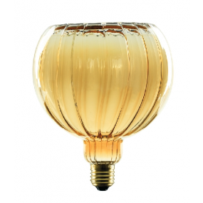 Segula LED lamp - Floating Globe Straight - Ø 15 x 18,5 cm - E27 - 6W dimbaar - 1900K - amber