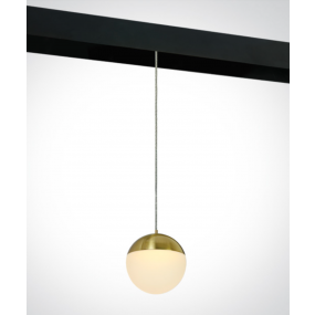 ONE Light magnetisch railsysteem - Ball Pendants - Ø 9,3 x 150 cm - 10W LED incl. - goud